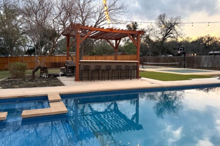 Austin Private Resort with heated saltwater pool + spa, pickleball + basketball court, game room, koi pond - sleeps 22